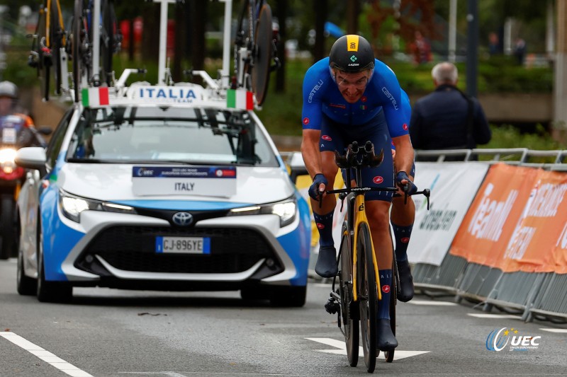 2023 UEC Road European Championships - Drenthe - Junior Mixed Team Relay - Emmen - Emmen 38, km - 21/09/2023 - Edoardo Affini (ITA) - photo Luca Bettini/SprintCyclingAgency?2023